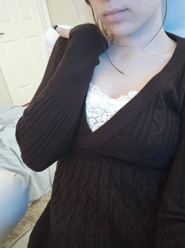 Customer photo review of Charlotte Brownie Babydoll Sweater Set