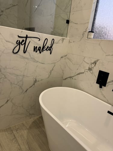 Customer photo review of Get Naked - Metal Wall Art