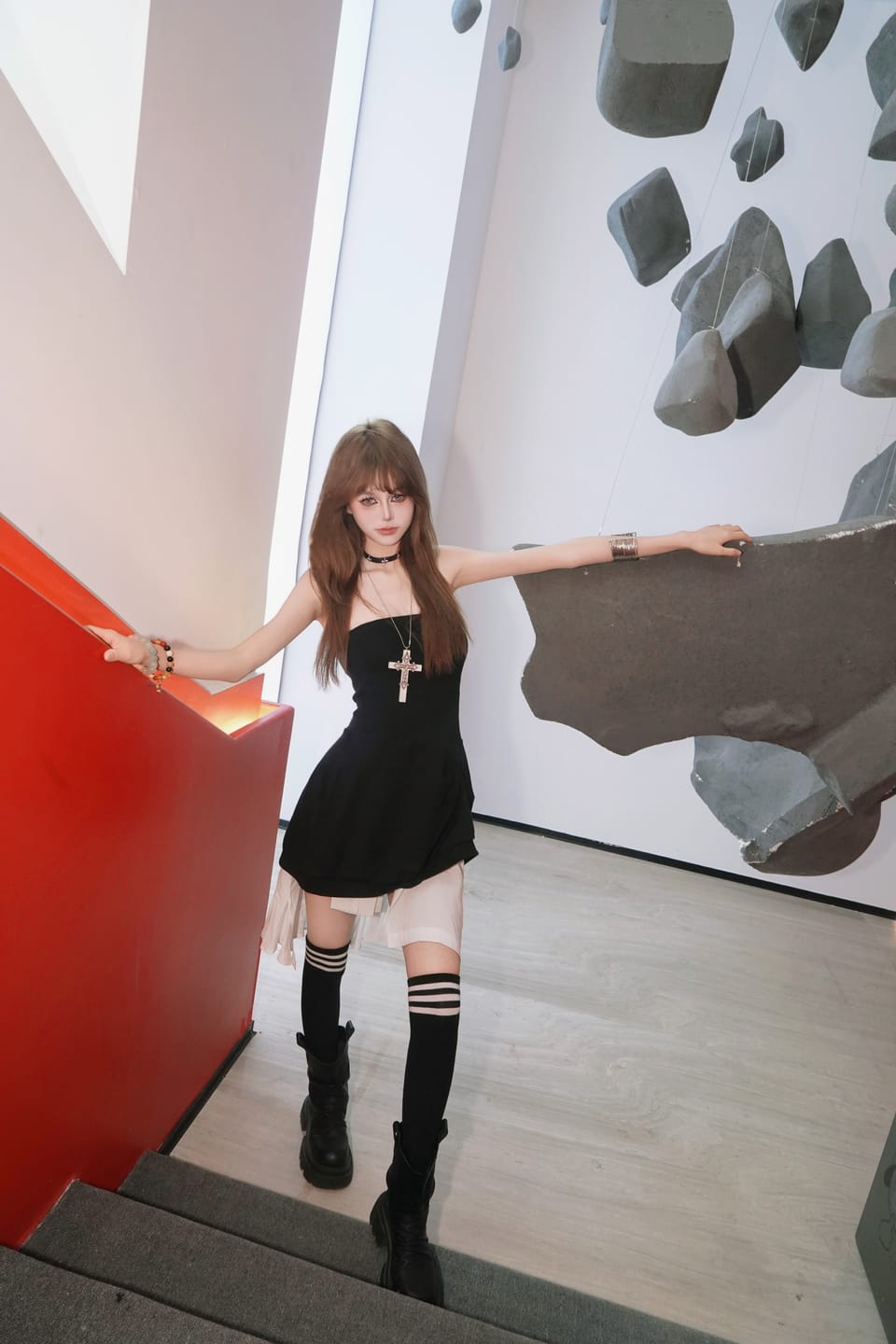 Customer photo review of WARDEN EDGE Asymmetric Tube Dress
