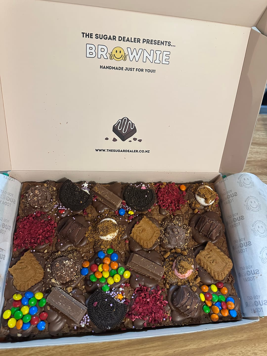 Customer photo review of Mega mixed assortment chocolate brownie