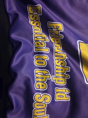 Customer photo review of Personalized Omega Psi Phi Fleece Cardigans Purple Omega Man And Handsign Style