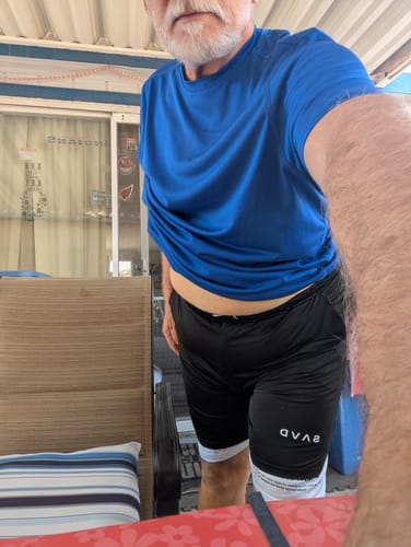 Customer photo review of John 3:16 The Cross Performance Shorts