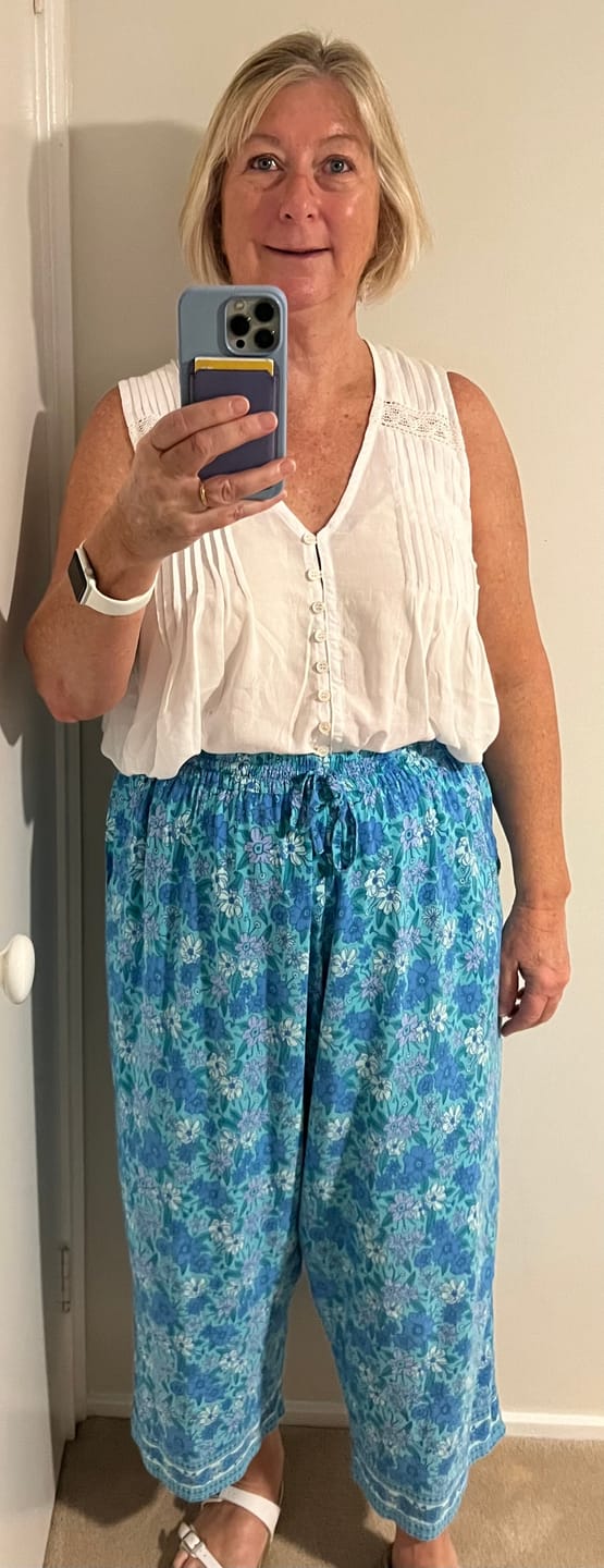 Customer photo review of Camilla Top (Sleeveless) | White