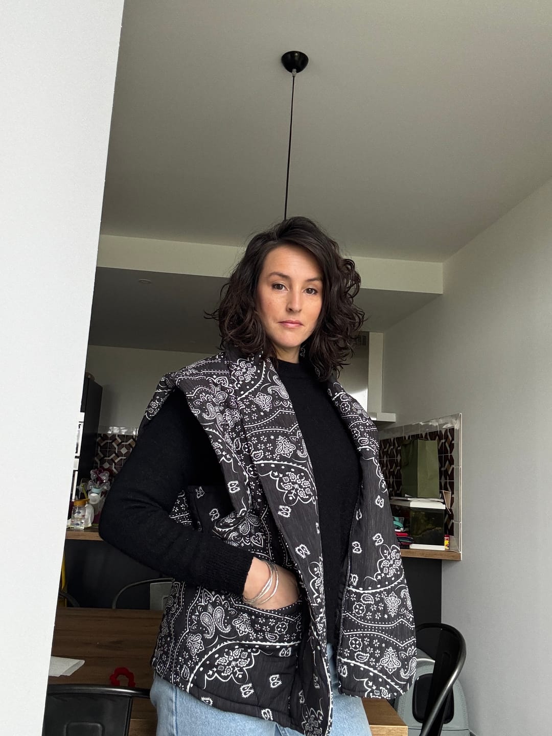 Customer photo review of Veste sans manches brooklyn Bandana - Aokyanos