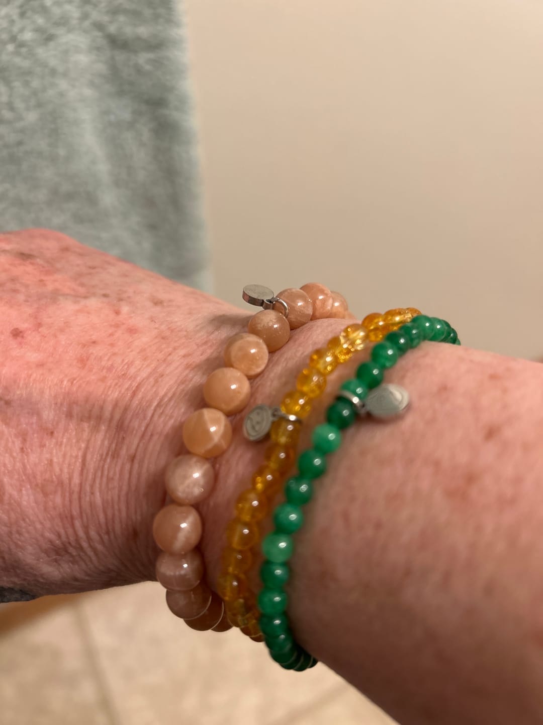 Customer photo review of Green Jade Bracelet Mini