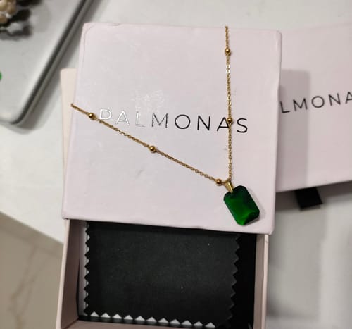 Customer photo review of Dazzling Emerald Necklace