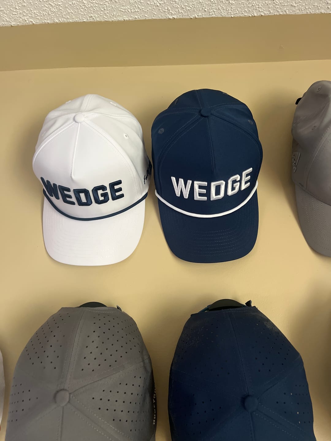 Customer photo review of Navy WEDGE Hat