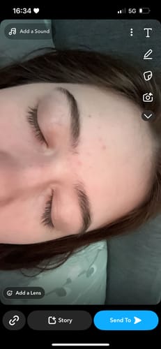 Customer photo review of Lash Growth Serum