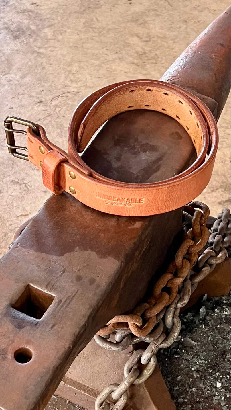Customer photo review of The Unbreakable Belt - The Original - Old World Tan (Hermann Oak tannery)