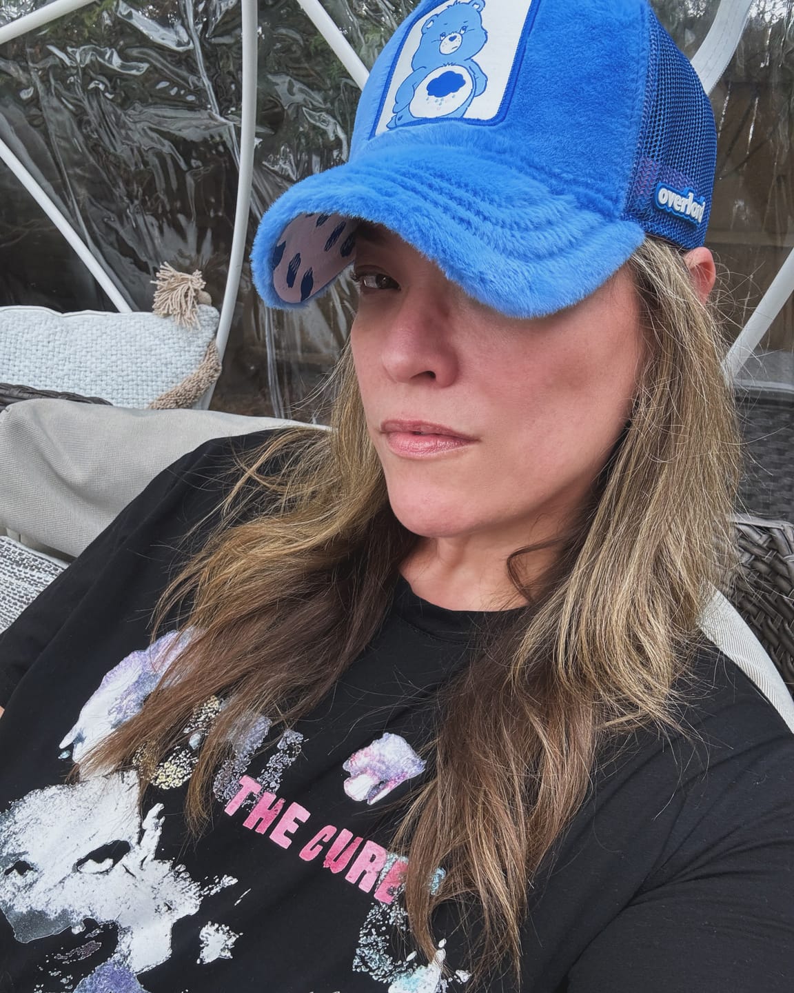 Customer photo review of OVERLORD X Care Bears:  Grumpy Bear Trucker Cap