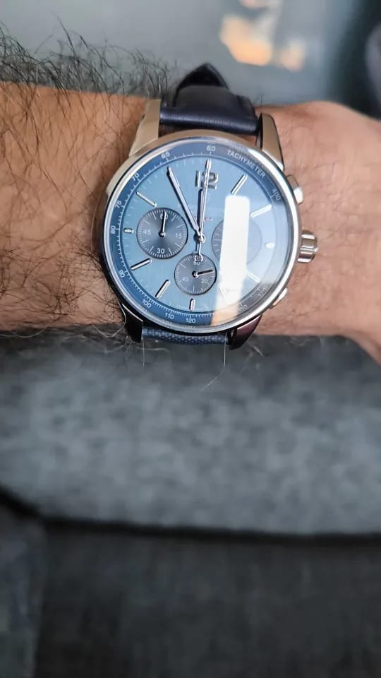 Customer photo review of Stainless Steel Watch VK63 100M Water Resistant Sapphire Glass — Black | KIMLUD