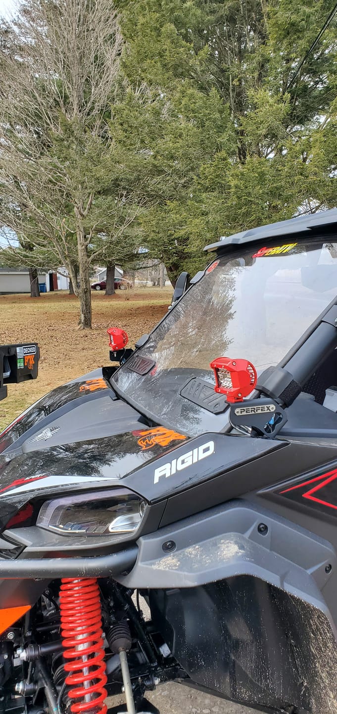 Customer photo review of Pod Light Mounting Brackets for CFMoto ZForce 800/950 G2 (2-Piece)