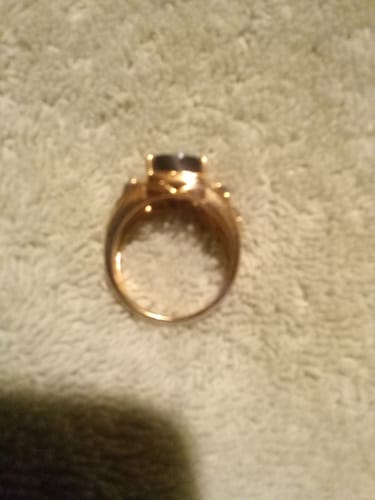 Customer photo review of Midnight Sapphire Rose Men's Ring