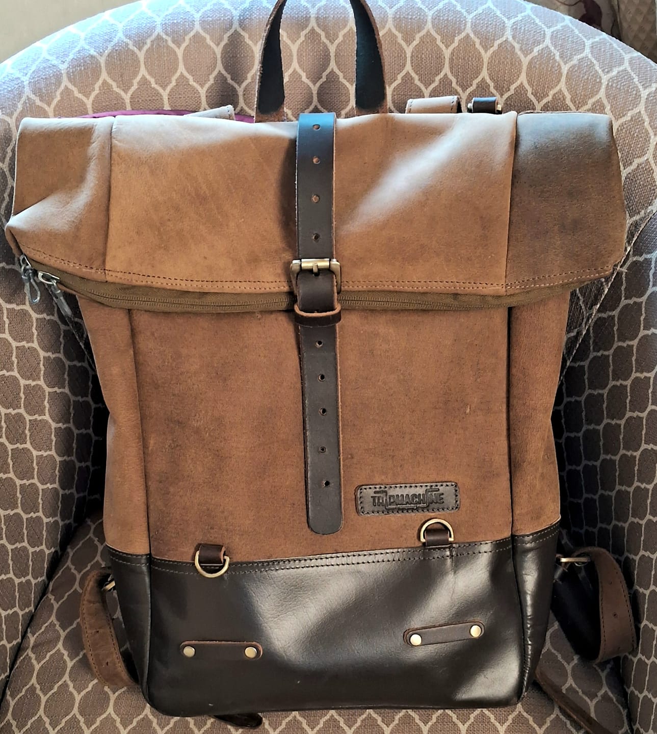Customer photo review of backpack pannier - classic roll top