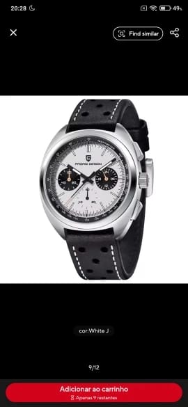 Customer photo review of Stainless Steel Wristwatch Turtle Back Chronograph With Luminous Hands And Sapphire Crystal — Silver | KIMLUD