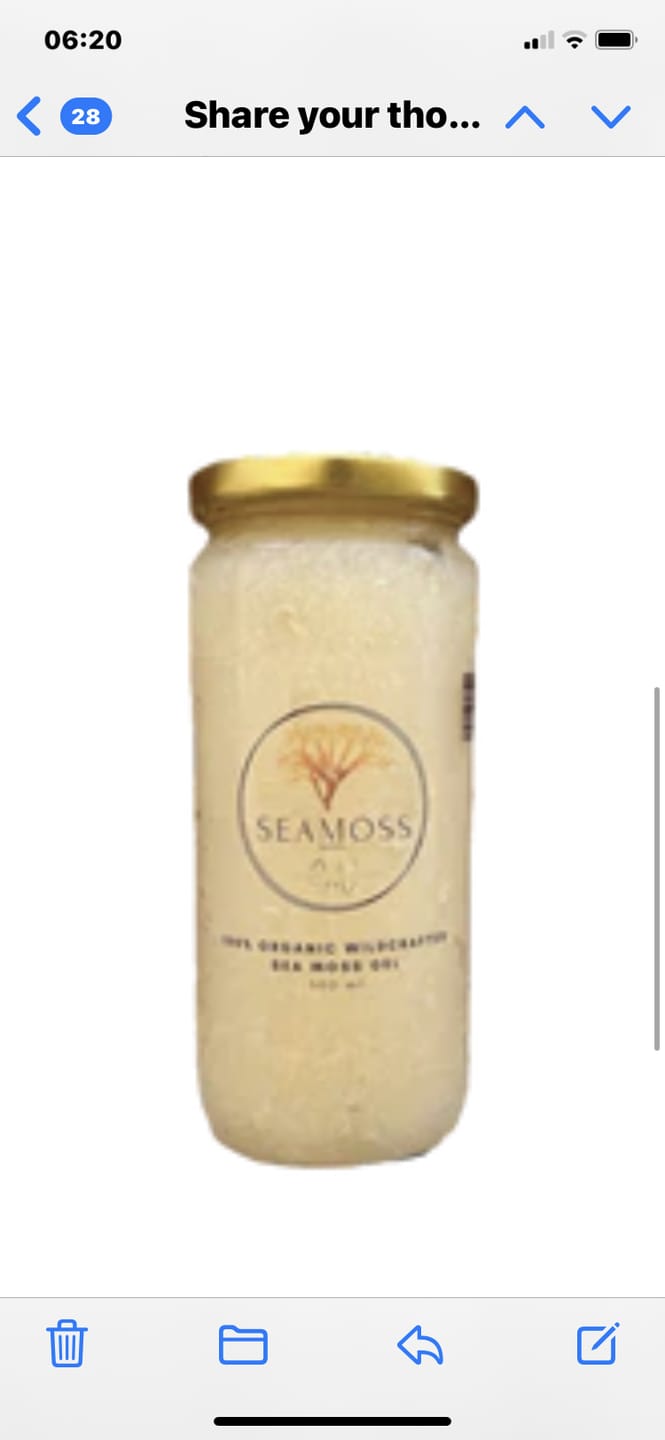 Customer photo review of Gold Sea Moss Gel - Made With Certified Organic Wildcrafted Sea Moss
