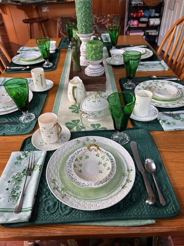 Customer photo review of Belleek Classic Shamrock Dinner Plate