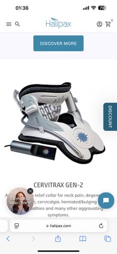 Customer photo review of Cervitrax Gen-2 Cervical Support & Traction Collar