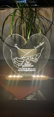 Customer photo review of Für immer zusammen! - Herz-LED-Lampe