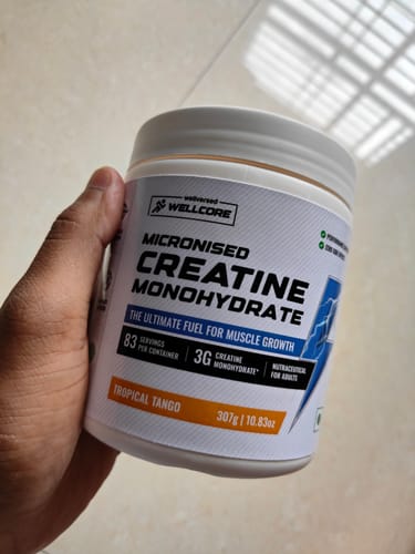 Customer photo review of Wellcore - Pure Micronised Creatine Monohydrate (307g, 83Servings) Tropical Tango