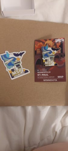 Customer photo review of Airport Enamel Pin | MSP - Minnesota