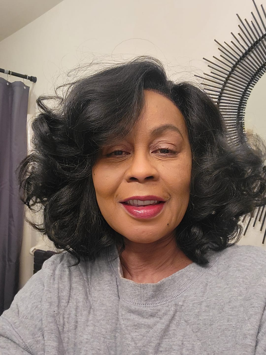 Customer photo review of Sensationnel Curls Kinks & Co Glueless Kinky Edges 13x6 HD Lace Front Wig - 13x6 KINKY BODY WAVE 14"
