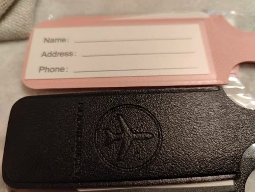 Customer photo review of Étiquette Bagage Avion