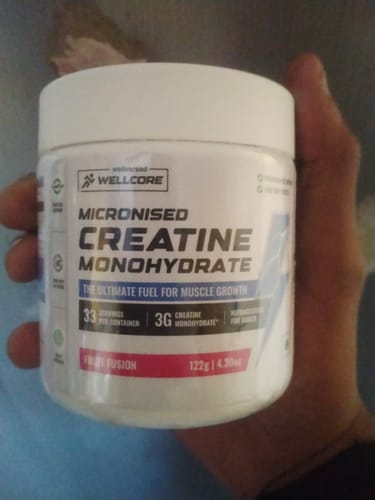 Customer photo review of Wellcore - Pure Micronised Creatine Monohydrate (122g, 33 Servings) Fruit Fusion