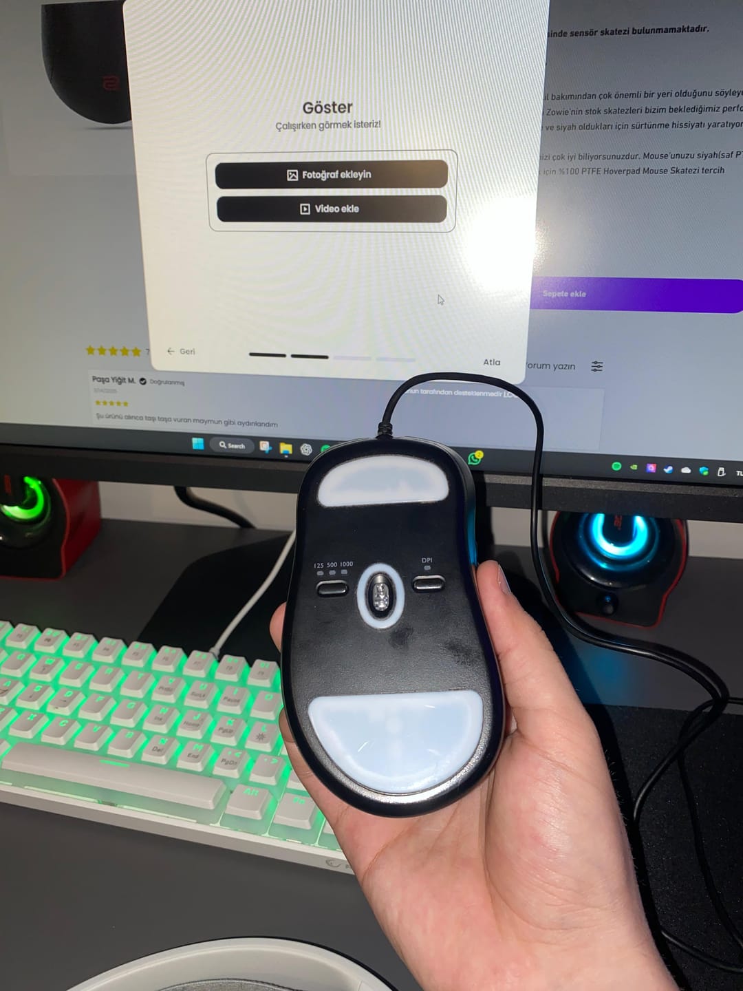 Customer photo review of Zowie Divina  EC1 / EC1-A / EC1-B DIVINA / EC1-C / EC2 / EC2-A / EC2-B DIVINA / EC2-C / EC3-C için Hoverpad V3 Mouse Skate