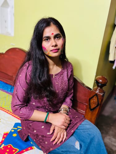 Customer photo review of Nazakat Dusty Mauve Short Chanderi Kurta