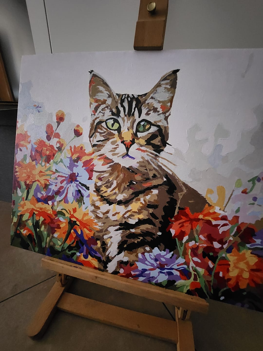Customer photo review of Floral Chartreux Cat