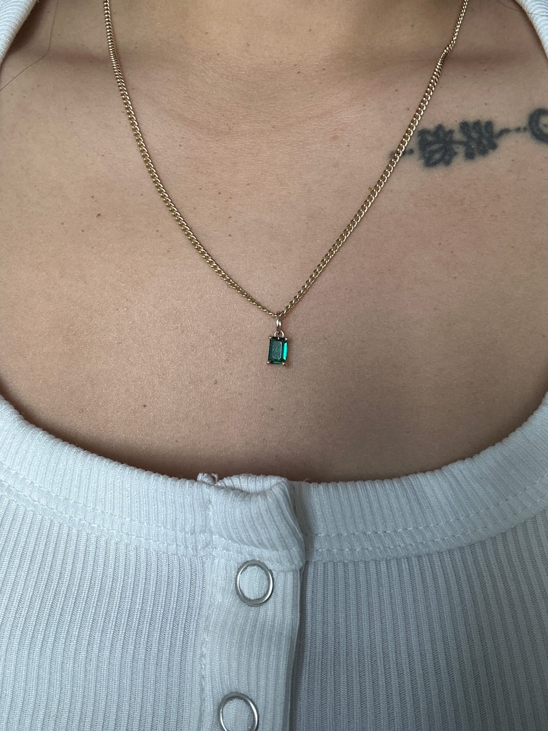 Customer photo review of 14k Gold Birthstone Charm