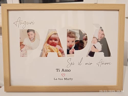 Customer photo review of Buona festa del papà - Poster personalizzato
