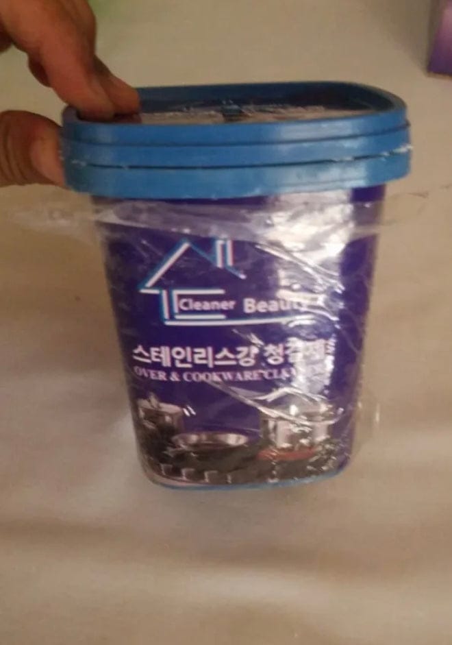 Customer photo review of Korean Cookware Magic Cleaner - (IMPORTED)