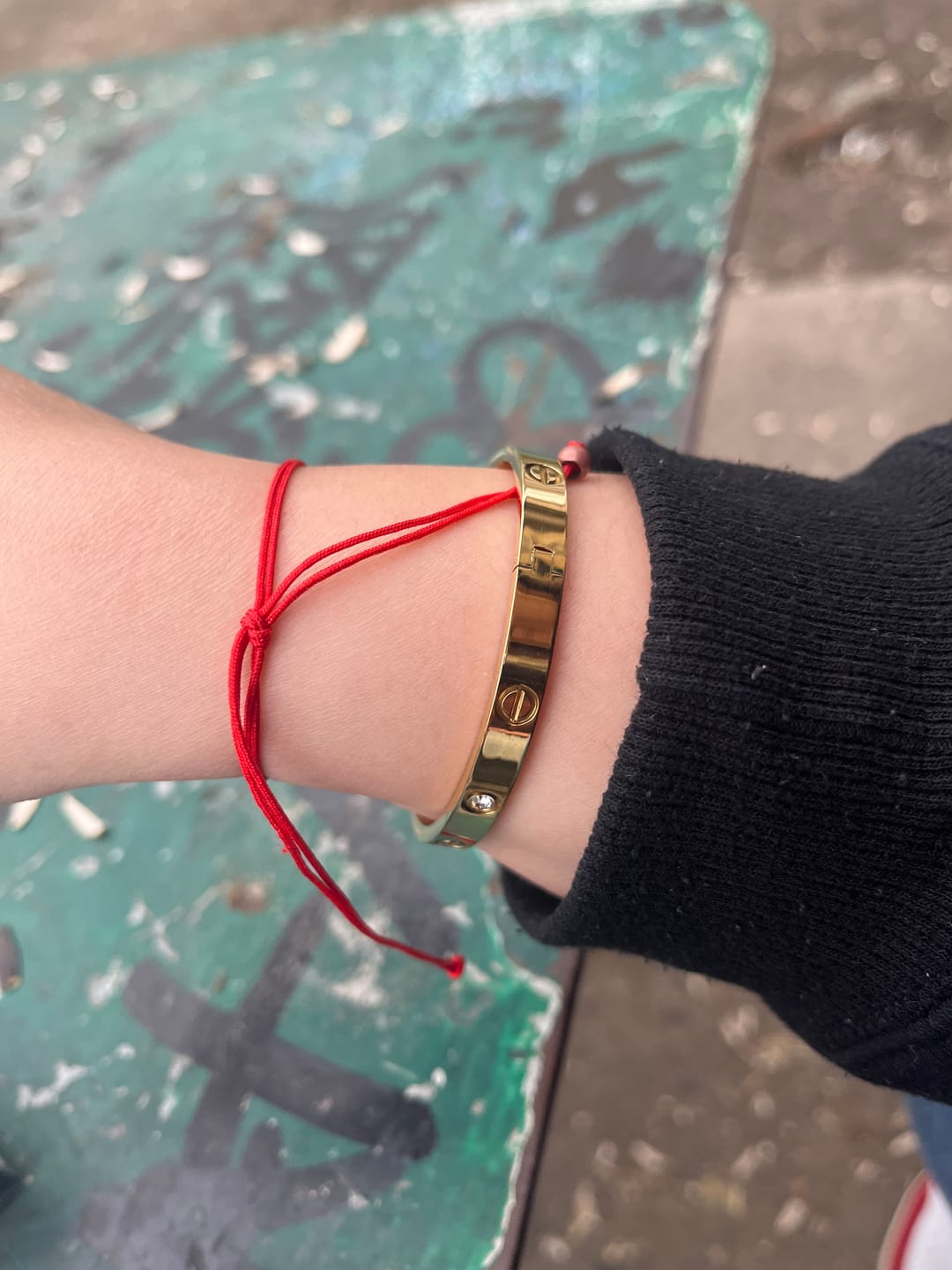Customer photo review of Bratara Love - Auriu