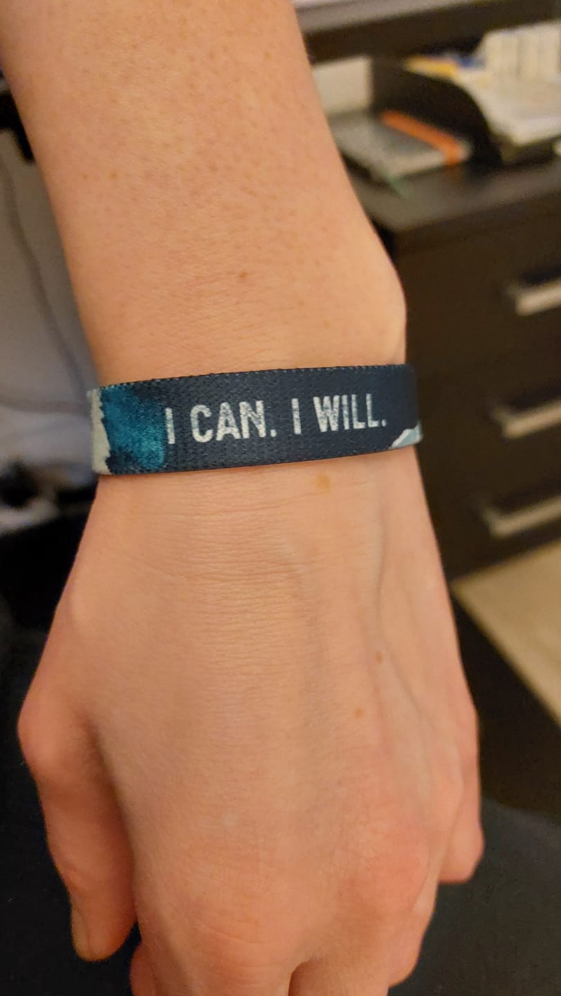 Customer photo review of I can. I will. - Elastisches Armband