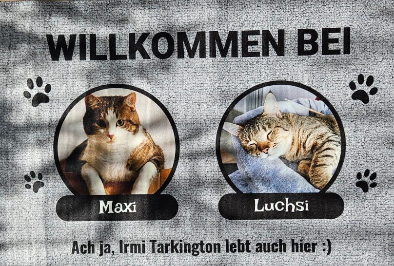 Customer photo review of Foto mit Namensschild - Individuelle Fußmatte