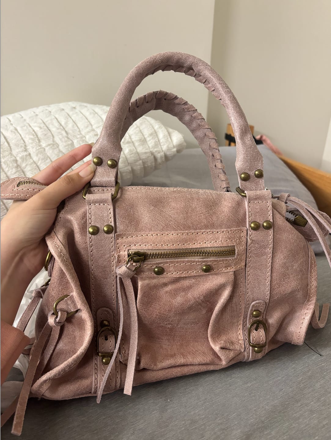 Customer photo review of Mini it girl bag vanilla pink