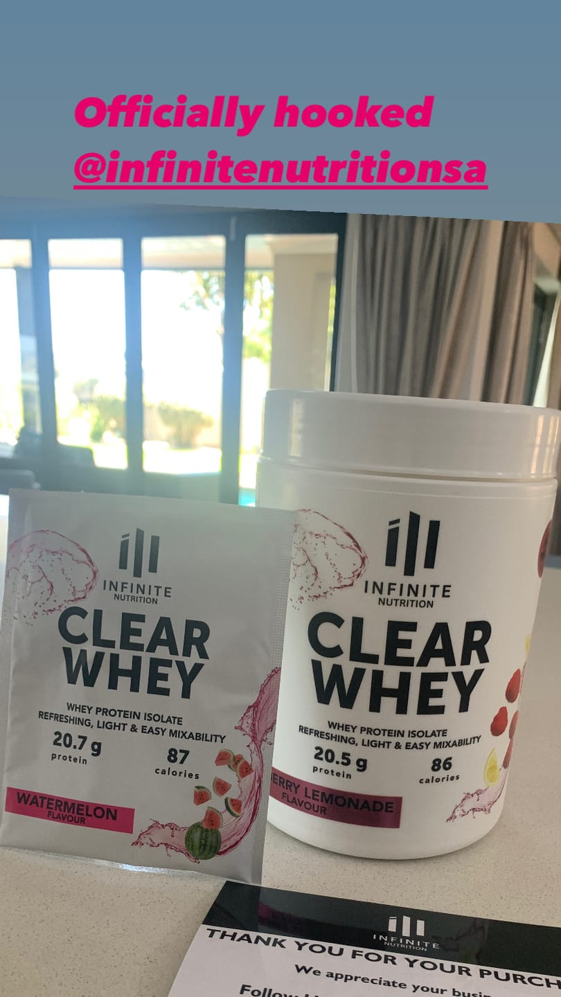 Customer photo review of Raspberry Lemonade Clear Whey Protein