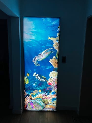 Customer photo review of Textilspannrahmen "Sonne strahlt durch den Wald"