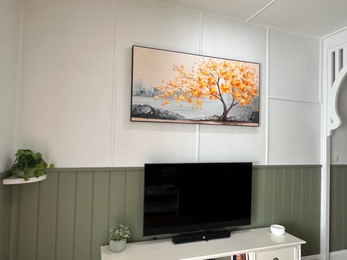 Customer photo review of Flower And Tree Textured Painting Canvas #FT005