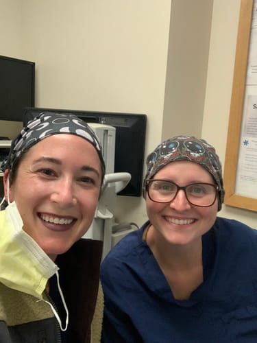 Customer photo review of DuoStyle Scrub Hat - Moon Phases