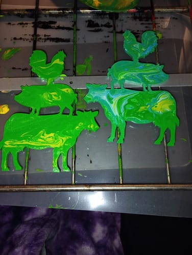 Customer photo review of Unfinished Wood Farm Animals Shape - Craft - up to 46" DIY 5" / 1/8"
