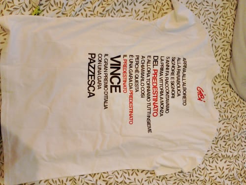 Niccolò O. review of T-Shirt  UNA GARA DA PREDESTINATO image 1 out of 1