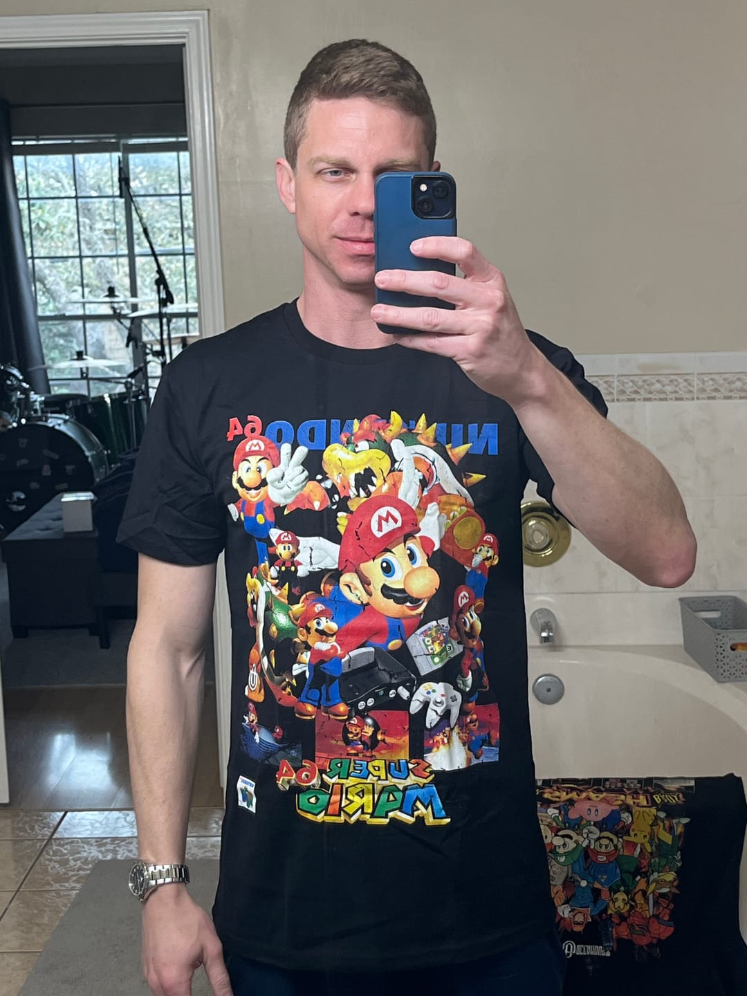Customer photo review of Video Games 'Super Mario 64' Staple T-Shirt