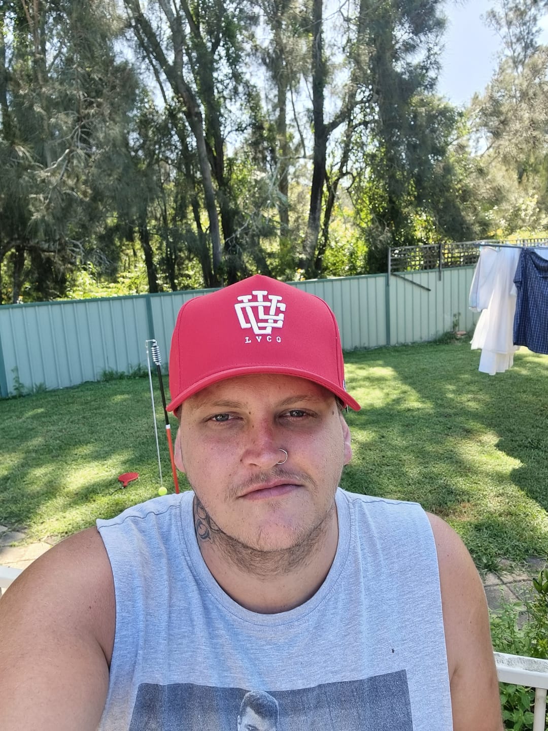 Customer photo review of LVCO "Blood Red" A-Frame Snapback