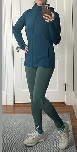 Customer photo review of Zoey Zip Up Hoodie • Final Sale Deals! - Real Teal