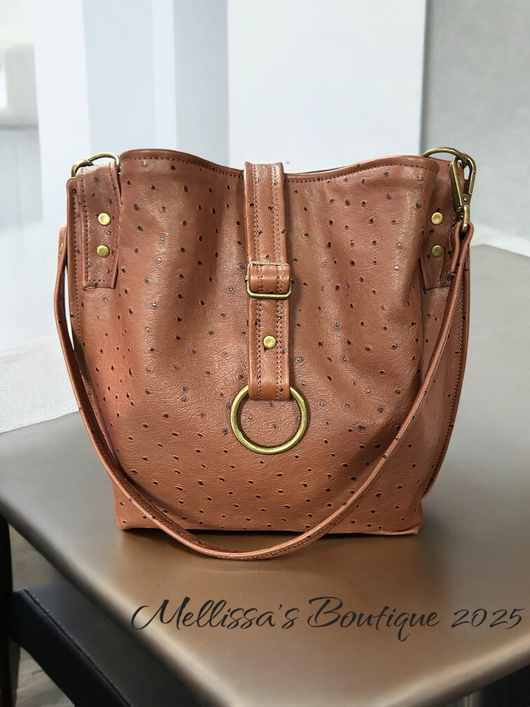 Customer photo review of Ostrich Embossed Lambskin Leather