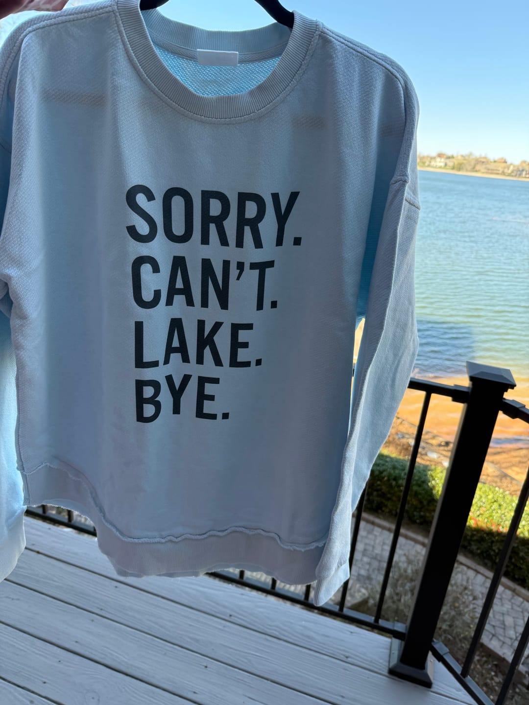 Customer photo review of Sorry Can't Lake Bye