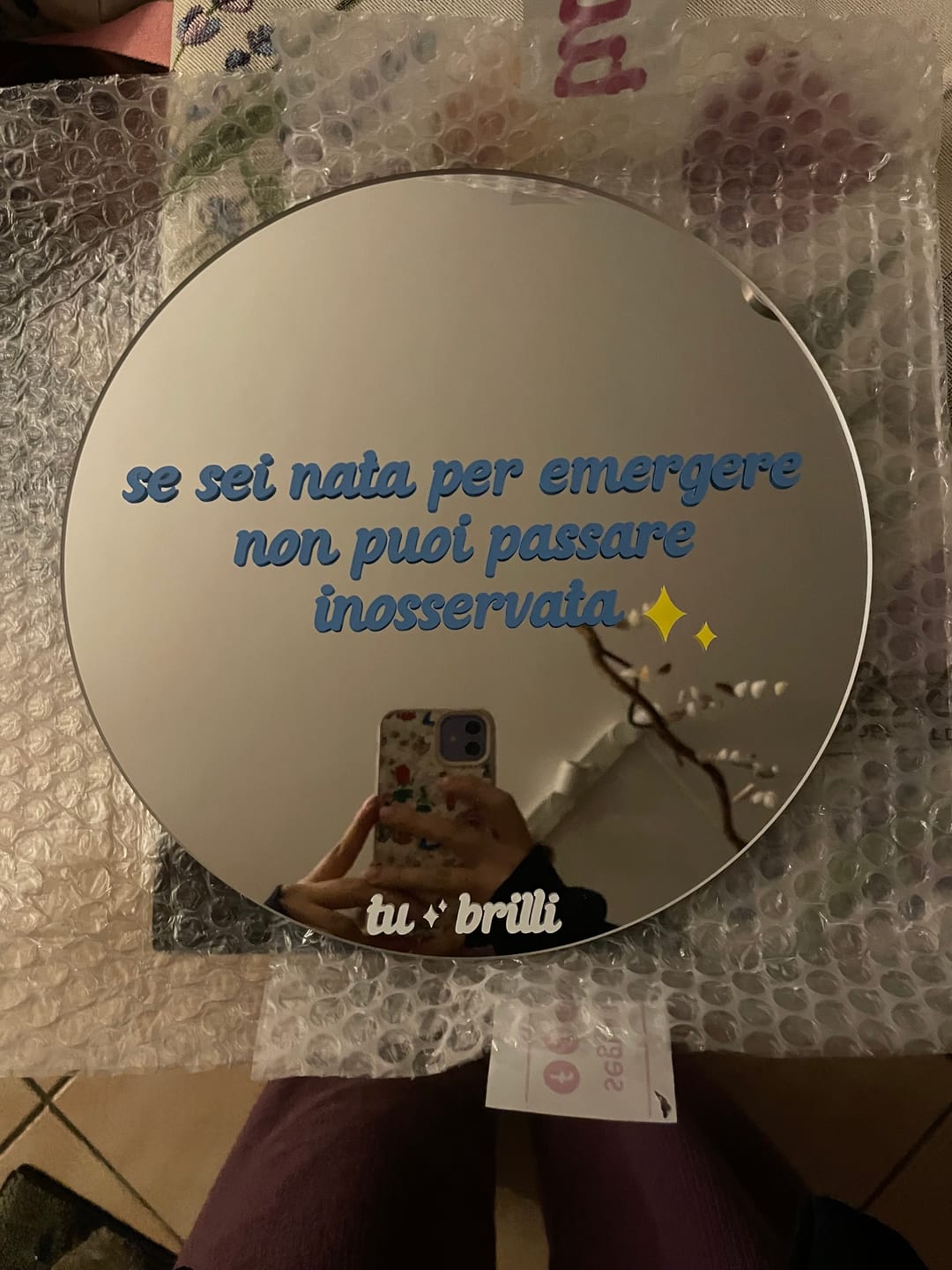 Customer photo review of PERSONALIZZATO  | Sparkle Mirror